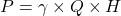 \[ P = \gamma \times Q \times H \]