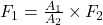 F_1 = \frac{A_1}{A_2} \times F_2