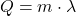 \[ Q = m \cdot \lambda \]